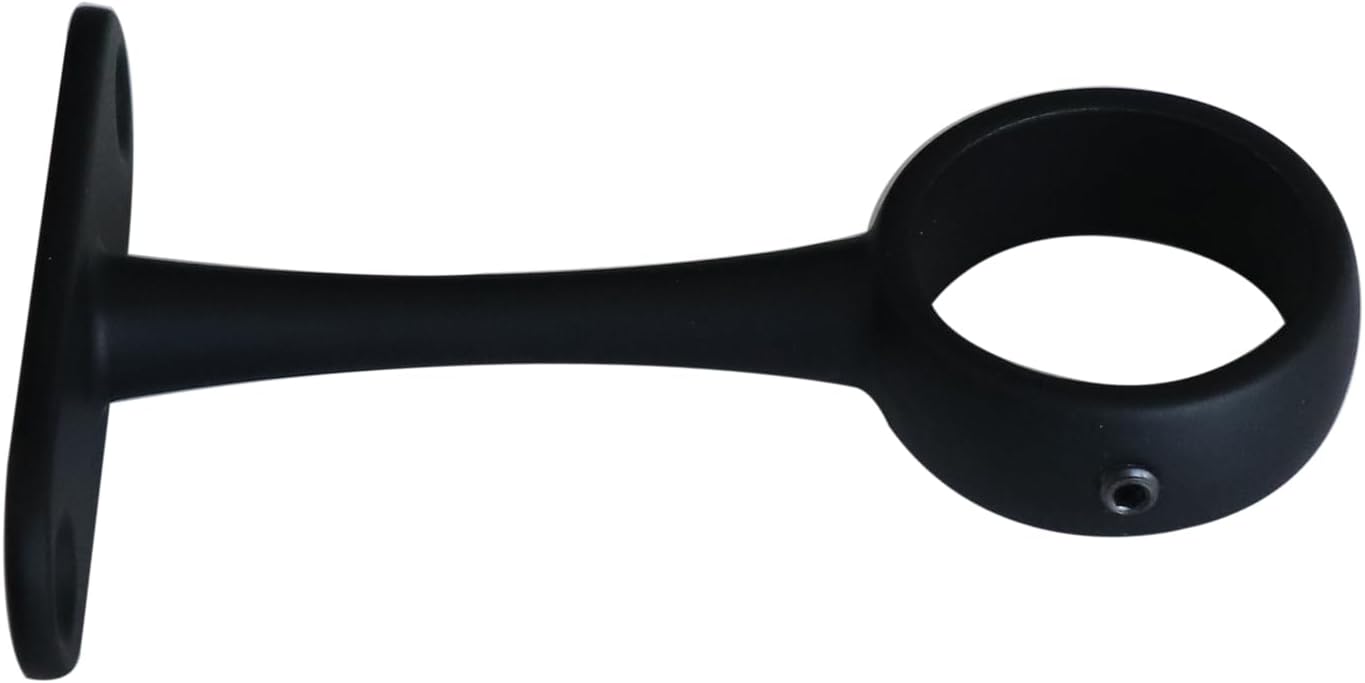 Curtain Rod Ceiling-Mount Bracket, Set of 2 (Black)