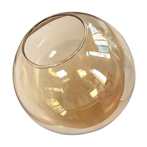 Image of KCO Lighting Replacement Glass Globe Shade,Modern Amber Lampshade Glass Accessories for Pendant Wall Sconces (Amber)