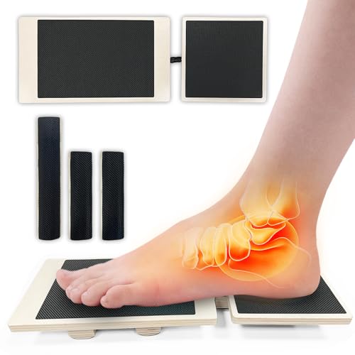 VEEKAY Einbeiniges Balance Board,Knöchel Fußtrainer Holz,Balance Pad Fußstärkungstrainer,Balance Board Sprunggelenk,Effektive Fußkräftigung und Fußstabilisierung,für Knöcheldehnung, Haltungskorrektur