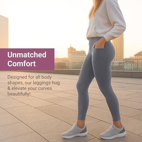 Image of SATINA High Waisted Leggings for Women - Comfortable and Stretchy in Versatile Sizes and Colors