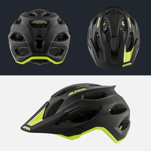 ALPINA Carapax 2.0 MTB-Fahrradhelm, Black-neon Yellow matt, 57-62 cm – Ansicht 5