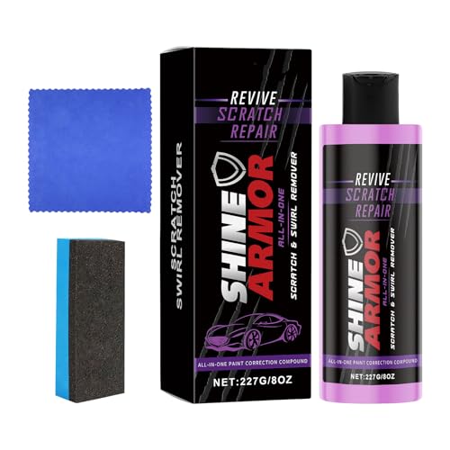 Nettoyant Pour Rayures Sur Peinture Auto - 227g Restaurateur De Carrosserie,Kit De Restauration Carrosserie Avec Éponge Et Chiffret Microfibre Pour Détail Automobile