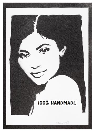moreno-mata Modelo Kylie Jenner Autentico Graffiti Hecho a Mano Handmade Poster Laminas Decorativas Pared Cuadros Decoracion Salon Modernos Regalos Originales para Hombre y Mujer