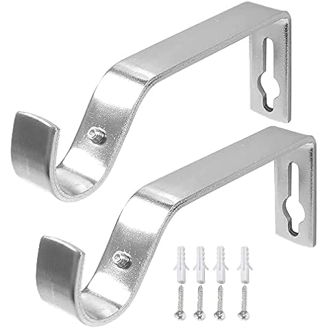 Heavy Duty Metal Curtain Pole Bracket Holder Cover