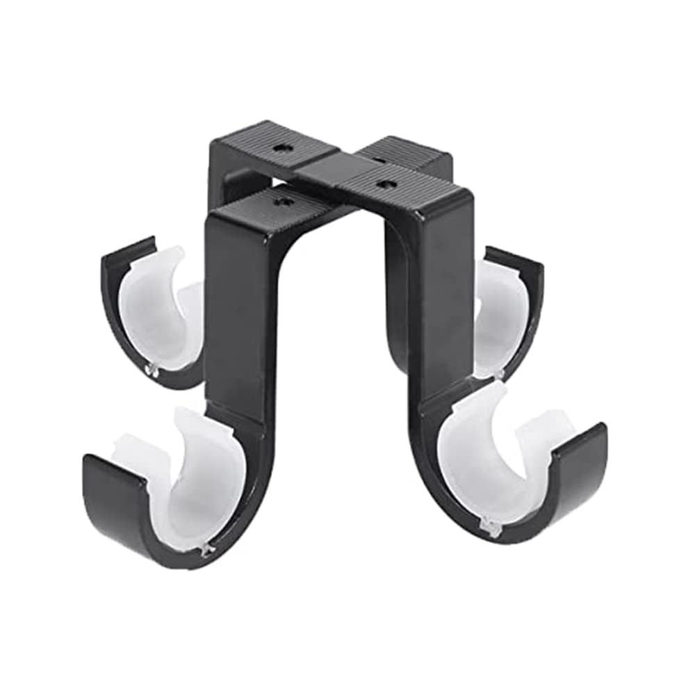 2 Staffe Porta Tenda A Soffitto In Alluminio 28mm - Supporto Con Fermo Antiscivolo