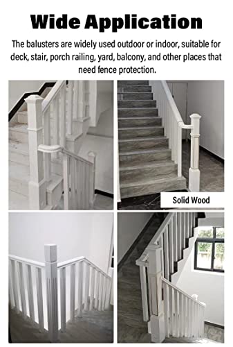Rambarde d'escalier intérieure bois blanc 95cm pour balcon - 5