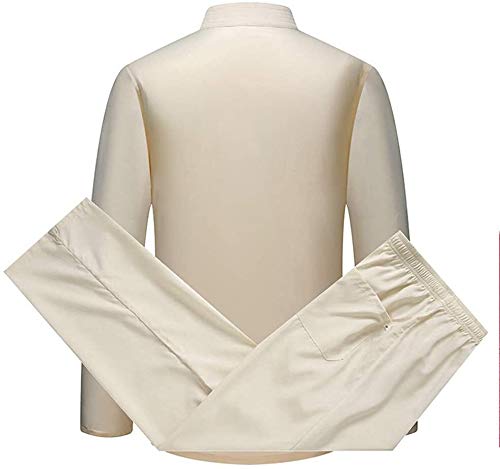 Tai Chi Kleidung Chinesische Kung Fu Kleidung Kampfsportanzug for Herren, traditionelle chinesische Kleidung, Tang-Anzug, Kung-Fu-Anzug, bequem, Tangzhuang, langärmliges Tai-Chi-Hemd, Uniform ( Color