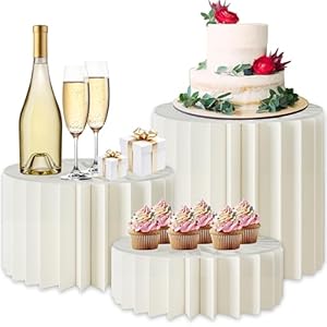 3 Pack Paper Cylinder Pedestal Cake...