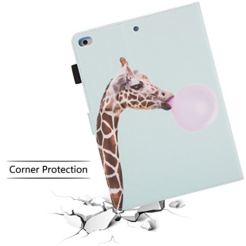 Dteck Ipad 9.7 Inch 2018 2017 / Ipad Air 2 / Ipad Air Case - Multi-Angle Folio Stand Cover With Auto Sleep/Wake Function Wallet Protective Case For Apple Ipad 9.7 Inch 2017/2018, Ipad Air 1 2,Giraffe #TOP4
