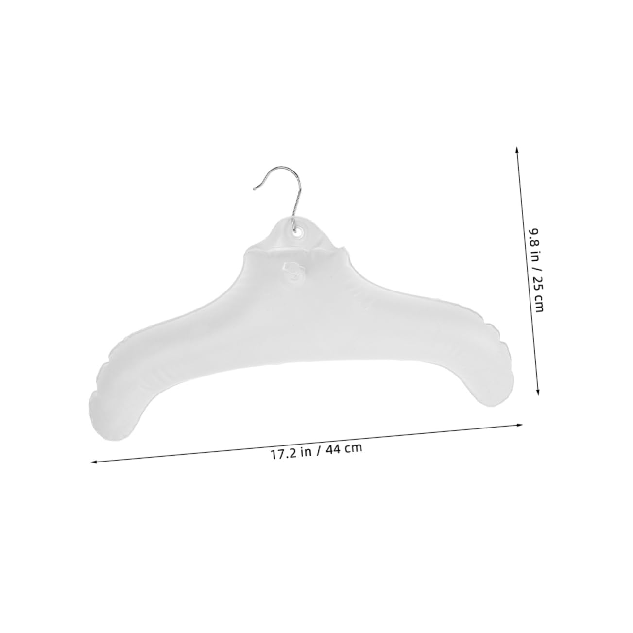 PRETYZOOM 4Pcs Portable Inflatable Clothes Hangers Non Slip Travel Hangers with Metal Hook for Space Saving Storage for Home Car Camping Indoor and Outdoor Use
