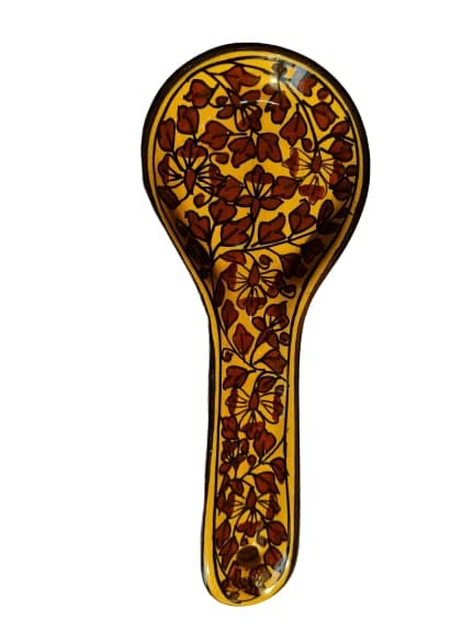 Mirakii Ceramic Hand Painted Golden Spoon Rest or Holder for Spoon Stand Rester on Dinning Table - Image 2 thumbnail