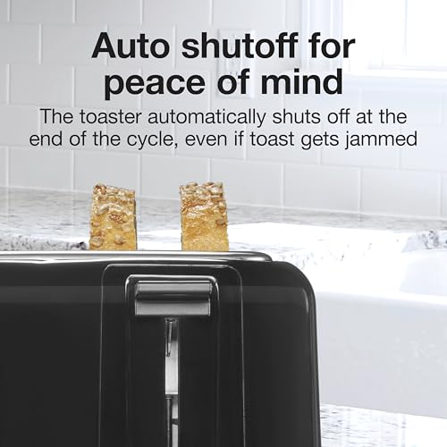 Proctor Silex 4 Slice Toaster with Extra Wide Slots for Bagels, Cool-Touch Walls, Shade Selector With 7 Browning Levels, Toast Boost, Auto Shut-off and Cancel Button, Black (24215PS)
