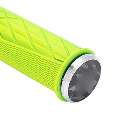 RiToEasysports 1 Pair Bicycle Handlebar Grips,Rubber Bicycle Handlebar Locking Grips Non Slip Replacement Bike Grips (Green) Bicycles And Spare Parts Cube Monkey Bar Mountain Bike Grips Green - Image 4