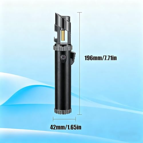 Encendedor a Butano, Llama Jet Antiviento, Ajustable miniatura 3