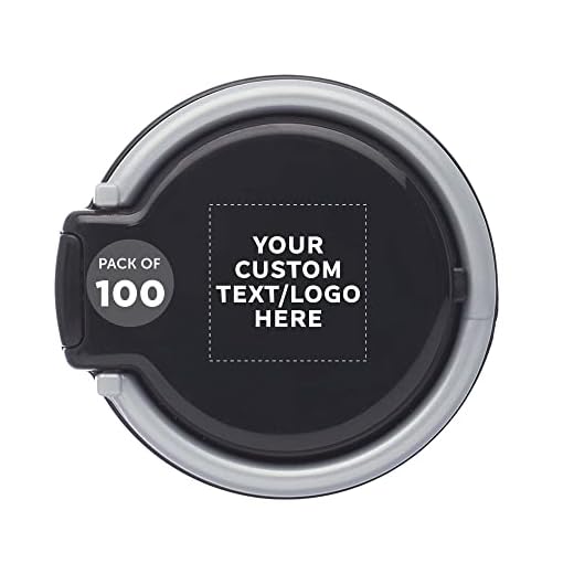 100 Eclipse Plastic Ring Cellphone Holders Pack - Customizable Text, Logo - Plastic, Colorful, Trendy, Party Favors - Black