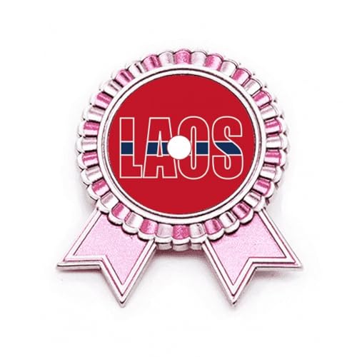 Broche rose Laos en métal pour sublimer vos vestes et tenues de cérémonie