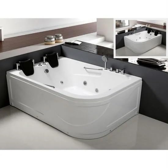 Bagno Italia Vasca idromassaggio con riscaldatore 170x120 2 posti versione destra o sinistra multifunzione I