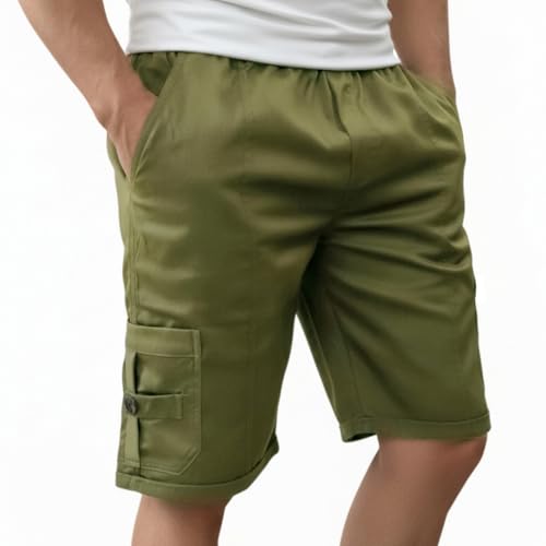 Image of NINQ Men's Half Cargo Shorts Featuring a Slim Yet Relaxed fit, Designed for Comfort. Stylish Casual Shorts with Functional Pockets, Perfect for Casual wear.