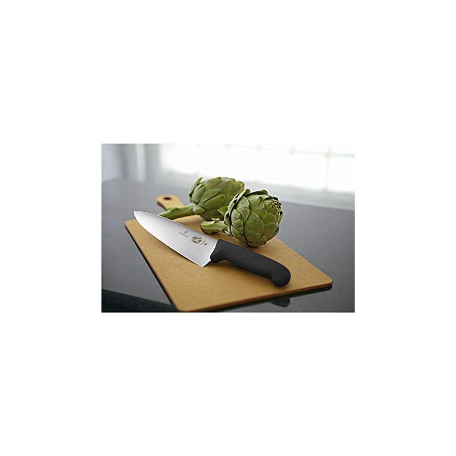 Victorinox-Fibrox-Pro-Chefs-Knife-8-Inch Victorinox Swiss Army 5.2063.20-X4 Fibrox Straight Chef's Knife Black 8 in