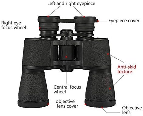 Practical Telescope Catadioptric Telescope 20X50 Powerful Outdoor Hd High Zoom Blue Film Double Barrel Metal Nonslip Tel