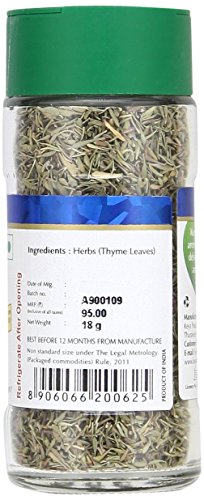 Image of Keya Thyme | Freeze Dried | Seasoning for Meats, Soups, Sauces, and Vegetables | Rich in Antioxidants & Supports Respiratory Health | No Artificial Flavours or Colours | 17g (Pack of 3)