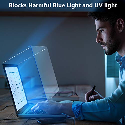 Blue Light Blocking Screen Protector Panel For 14 Inch Diagonal Led Pc Laptop Anti-Uv Eye Protection Filter Film - Widescreen Laptop Frame Hanging Type (W 12.6" X H 8.1") #TOP1