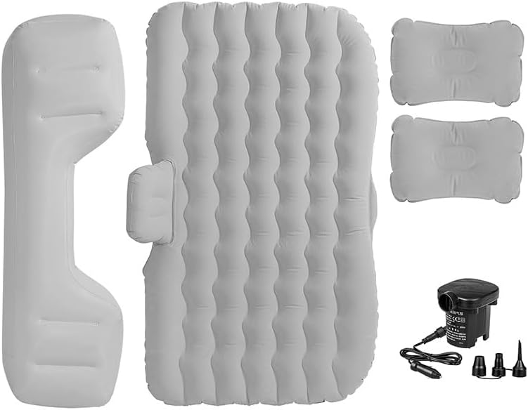 Car Air Mattress with Car Air Pump 2 Pillows for Alfa Romeo 147/156/159/164/166/MiTo/Spider/Alfetta GT, Comfortable Durable, for Camping, Hiking, Trip and Other Outdoor Activities,D Grey