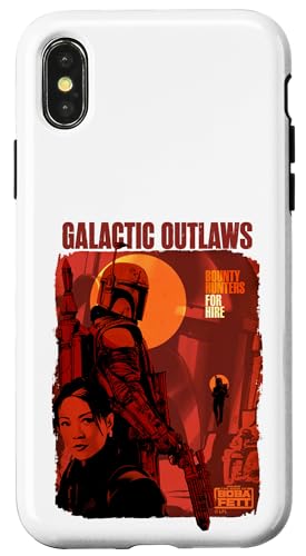 Coque iPhone X/XS Star Wars Book of Boba Fett étui rigide Galactic Outlaws