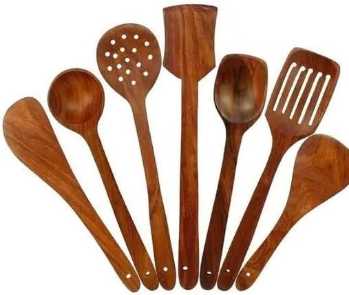 Wooden Serving and Cooking Spoons Set Kitchen Organizer Items Kitchen Accessories Items,40 centimeter