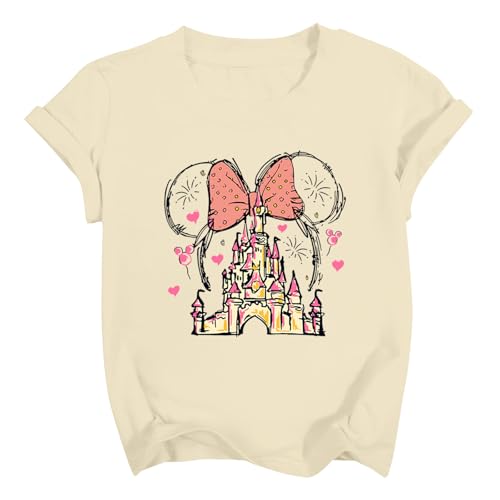 Image of Magical Shirts Women Girls Family Vacation Matching Shirt Magic Kingdom T-Shirt Mommy and Me Trip Short Sleeve Tops