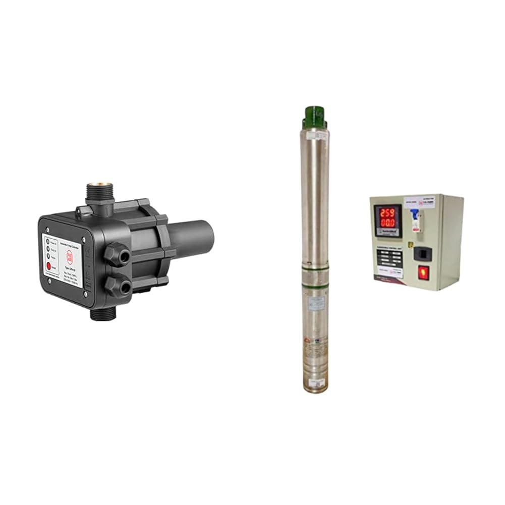 CRI Automatic Pump Controller for Water Pump & CRI Submersible Pump 1 HP, 10 Stage Pump, 65 Meter Head, with Digital Control Starter/Panel by SwitchWell-image-46