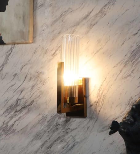 Image of ELIANTE by Jainsons Lights | Candy Gold Iron Wall Light Included Bulb | Lights | Gold Iron Wall Light | for Living Room, Bedroom, Hallway | E27 Holder | 3 Year Warranty