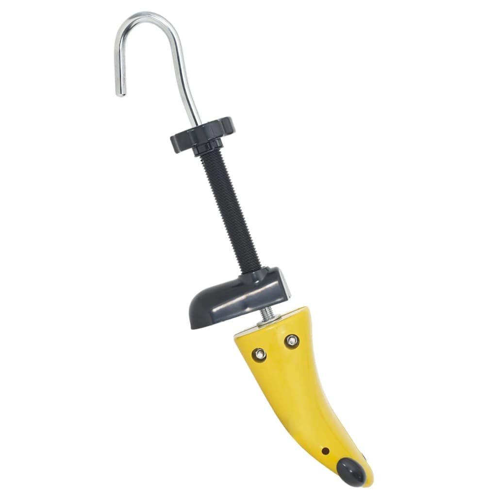 Horma de zapatos con calzador de plástico, color amarillo EU 34-37, para zapatillas, piel, botas, zapatillas, con soporte para evitar arrugas y cuidado en el armario, viajes o pasillo