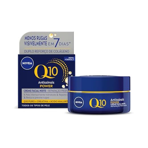 NIVEA Creme Facial Antissinais Noite Q10 Power Plus - Reduz rugas e linhas de expressão, hidrata intensamente e é adequado para peles sensíveis, uso noturno - 50g