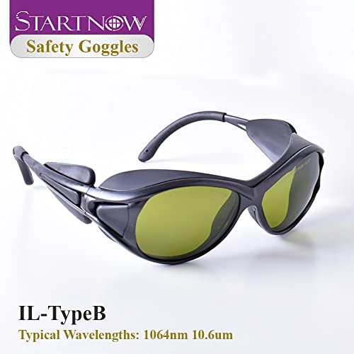 STARTNOW Óculos de laser de fibra 1064nm OD4+ para máquina de marcação, óculos de proteção de proteç