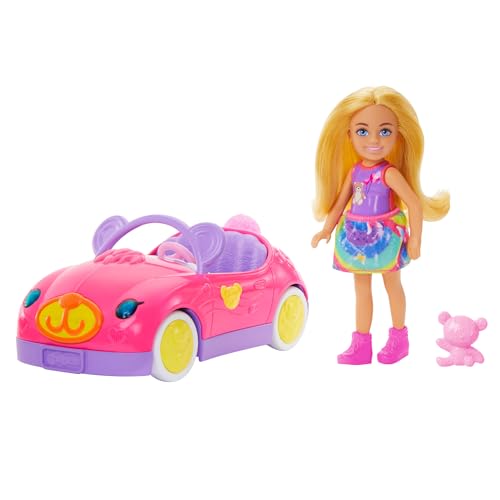 Barbie Set de Juego Chelsea Muñeca y Auto de Osito para niñas de 3 años en adelante