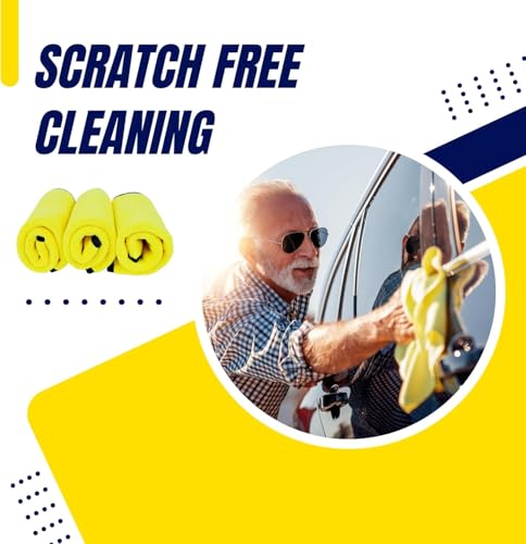 Image of Microfiber Cleaning Cloths, Car, Bike and Household Towel, Super Absorbent & Reusable, Cloths for All Cleaning Purpose, Car Washing, Drying, Detailing, Lint Free (30 * 60cm, Pack of 4)