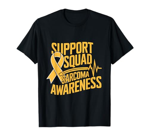 Sarcoma Cancer Awareness Support Squad Heartbeat EKG Pulse T-Shirt