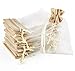 30 Sachets en Organza avec Toile de Jute Sachets 10x15cm Pochettes Cadeau en Organza Réutilisable avec Cordon de Serrage pour Le Stockage de Bijoux de Mariage et Artisanat de Bricolage
