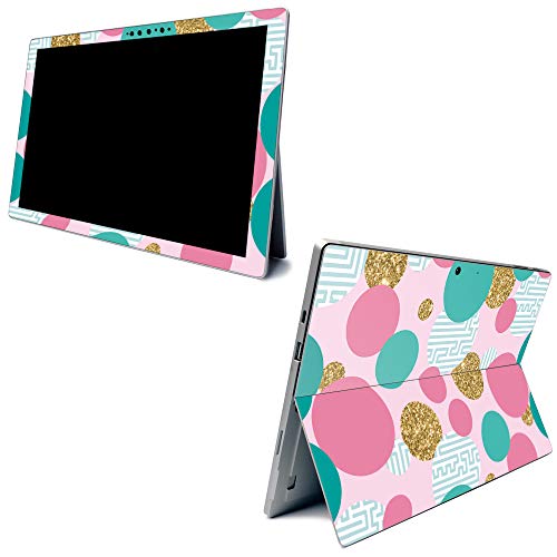 Image of MightySkins Carbon Fiber Skin for Microsoft Surface Pro 7 - Golden Bubbles | Textured Carbon Fiber Finish | Easy to Apply, Remove, and Change Styles | Made in The USA