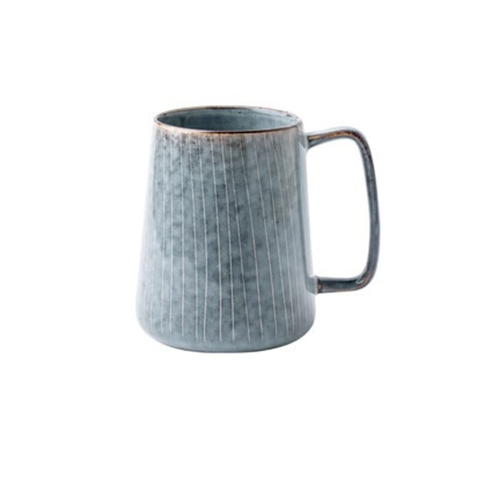 BBCBBZ 650 ml Europa Retro Kubek ceramiczny z łyżeczką Kawa Biuro Herbata Napój Drinkware Prezent dla par (D)