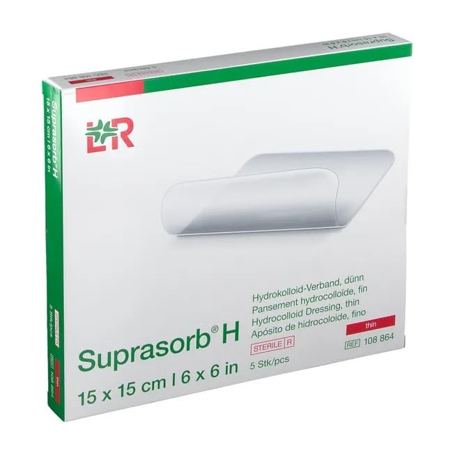 Suprasorb H Lot de 5 pansements hydrocolloïdes fins 15 x 15 cm