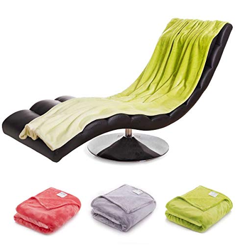 etérea Kuscheldecke 150x200cm Premium Microfaser Regenbogen Couchdecke, Wohndecke, Plüschdecke, Regenbogendecke, Fleecedecke - Microfaser kuschlig & gemütlich 150x200 cm Grün