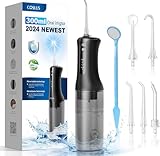 Portable Cordless Water Dental Irrigator - 300ML Rechargeable Oral Cleaner with Micro-Bubbles for Teeth Cleaning and Flossing, IPX7 Waterproof Electric Oral Hygiene Device