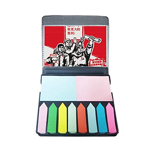 Marque-page Chairman Mao et bloc note adhesif en boite coloree
