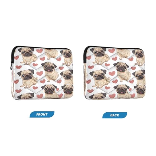 Funda impermeable para laptop de 13-14 pulgadas con diseño de pug miniatura 2