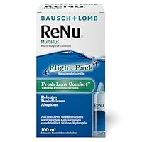 Bausch + Lomb ReNu MultiPlus Kombilösung mit Proteinentferner - Kontaktlinsenreiniger, Aufbewahrungslösung für weiche Linsen, Reise-Set, 100 ml