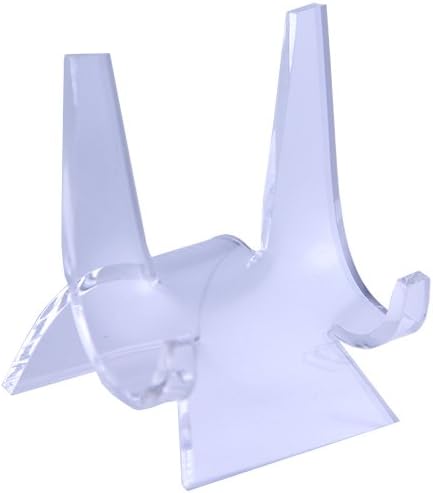 Soporte de exhibición de acrílico pequeño/caballete para platos, obras de arte y otros artículos planos (artículo #17400) - Paquete de 2