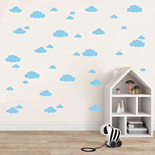 31 Piezas Vinilos Decorativos Nube Azul Claro miniatura 2