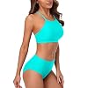CharmLeaks-Womens-Bikini-Sets-High-Neck-Two-Piece-Swimsuits-Sport-Bathing-Suits